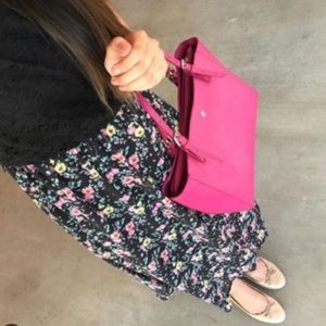 Tory Burch York small buckle  tote carnation red